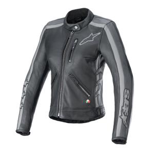 Alpinestars Stella Dyno ženska kožna motoristička jakna crno-siva