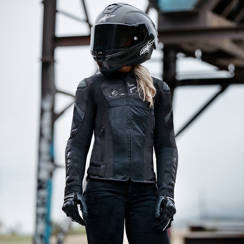 Ženska motoristička jakna Alpinestars Stella T-GP Plus R 4 Airflow crno-crna