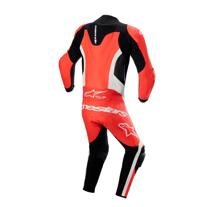 Jednodijelno kožno motociklističko odijelo Alpinestars GP Force Lurv fluo crveno-bijelo-crno
