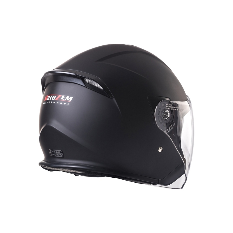 Otvorena motociklistička kaciga Street Racer SR 01 MotoZem Performance crna - II. kvaliteta