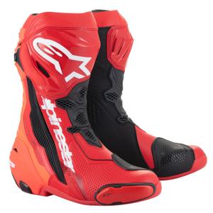 Motorističke čizme Alpinestars Supertech R fluo crveno-crvene