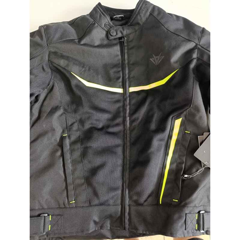 Motociklistička jakna RSA Runway crno-fluo žuta - II. kvaliteta