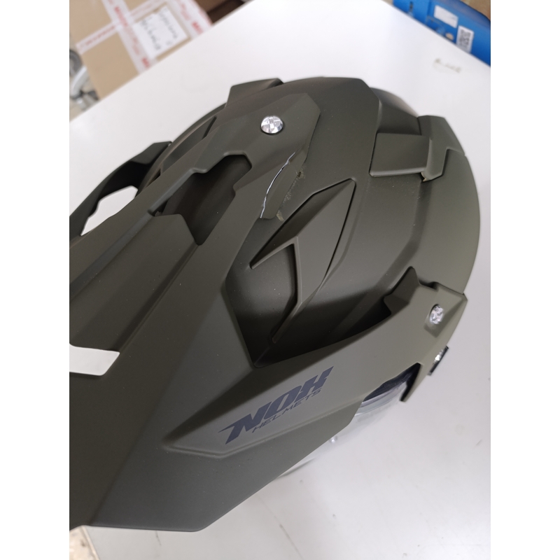 Enduro kaciga NOX N312 zelena mat - II. kvalitetu prodaje rasprodaja