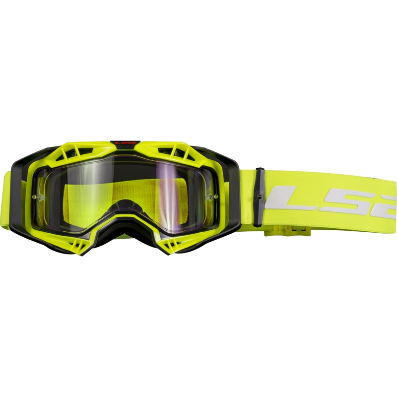 Motocross naočale LS2 Aura Enduro crno-žuti prozirni pleksiglas
