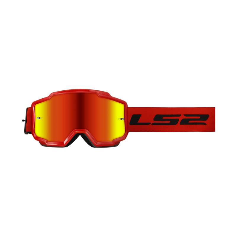 Motocross naočale LS2 Charger crvene s iridij pleksiglasom