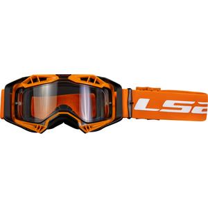 Naočale za motocross LS2 Aura Enduro crno-narančasti prozirni pleksiglas
