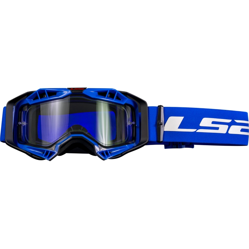 Motocross naočale LS2 Aura Enduro crno-plavi prozirni pleksiglas