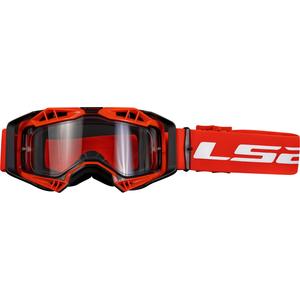 Motocross naočale LS2 Aura Enduro crveni prozirni pleksiglas