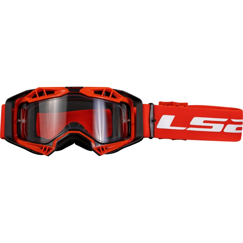 Motocross naočale LS2 Aura Enduro crveni prozirni pleksiglas