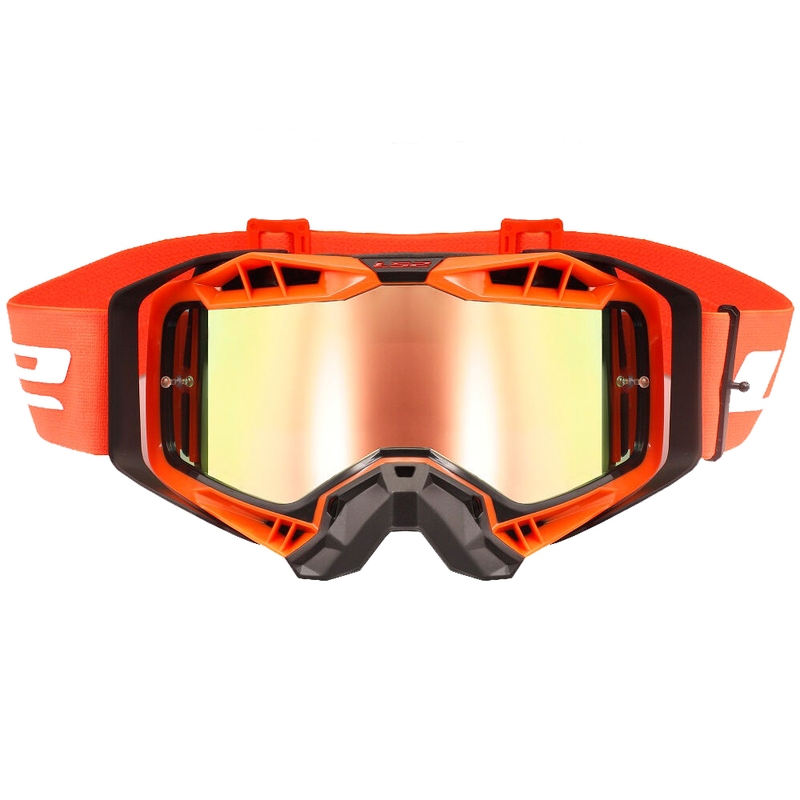 Motocross naočale LS2 Aura PRO crno-narančasta iridium plexiglass