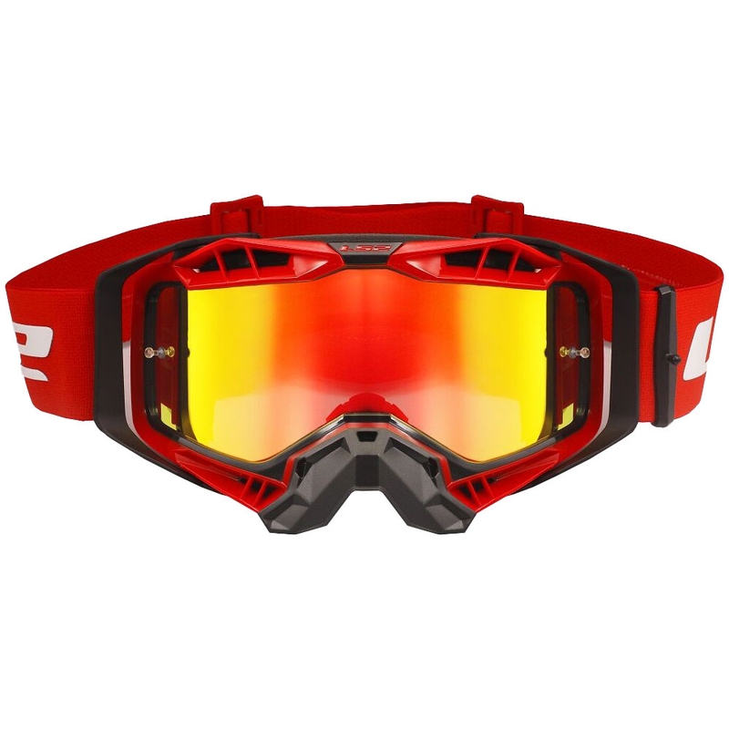 Motocross naočale LS2 Aura PRO crno-crveni iridium pleksiglas