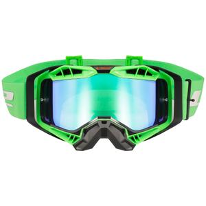 Motocross naočale LS2 Aura PRO crno-zeleni iridium pleksiglas