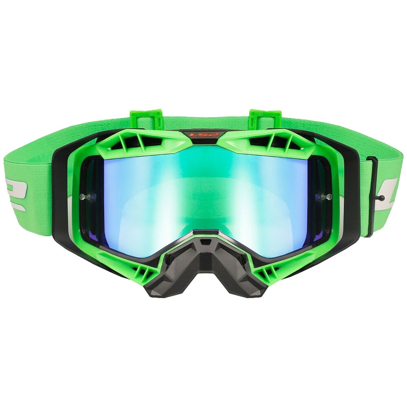 Motocross naočale LS2 Aura PRO crno-zeleni iridium pleksiglas
