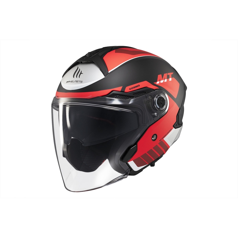 Otvorena kaciga MT Cosmo SV Cruiser mat crveno-crno-siva