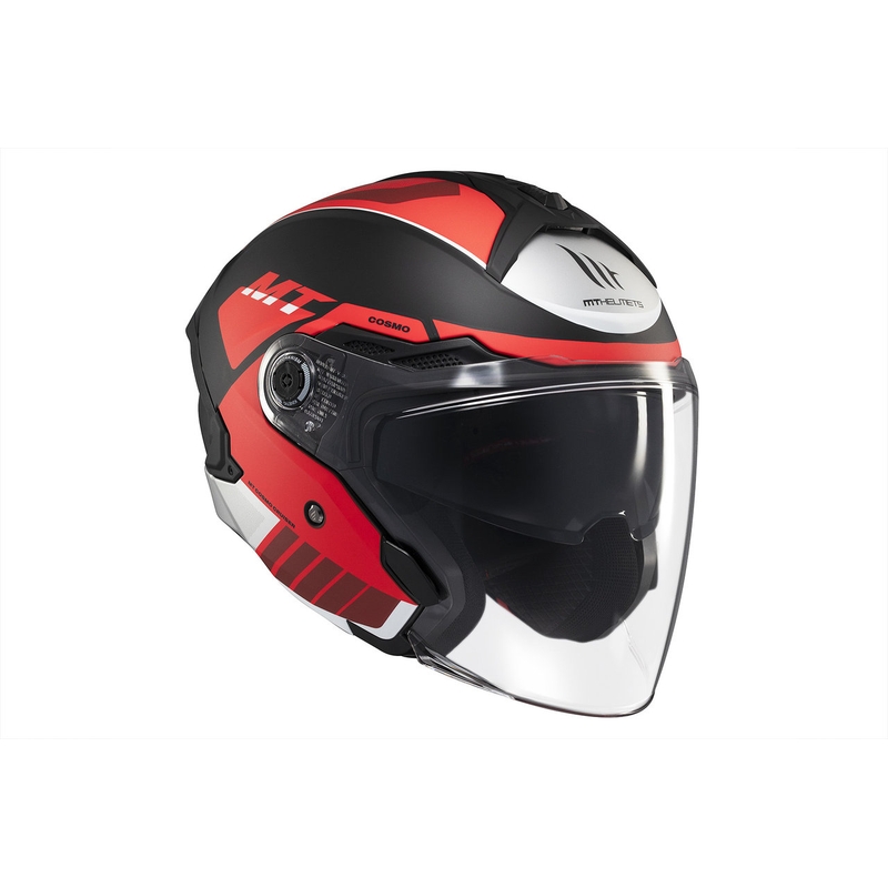Otvorena kaciga MT Cosmo SV Cruiser mat crveno-crno-siva