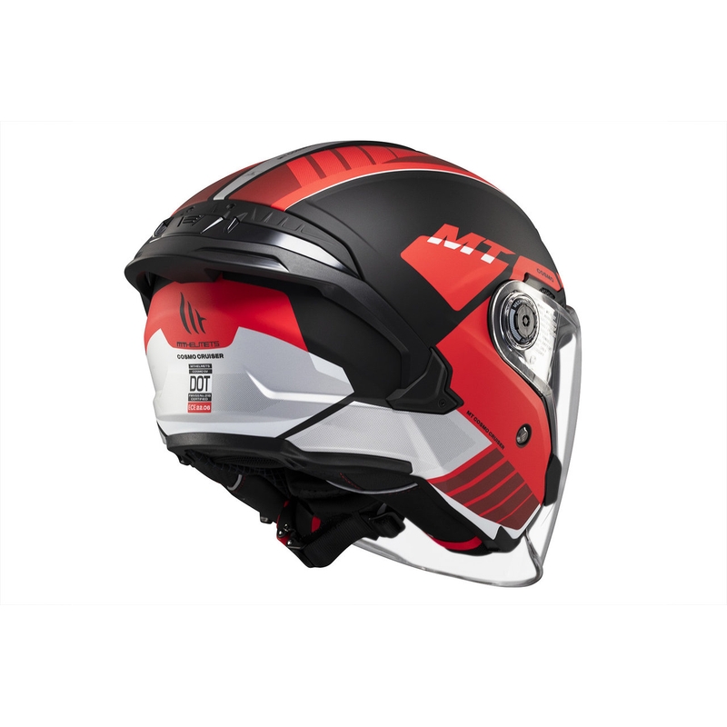 Otvorena kaciga MT Cosmo SV Cruiser mat crveno-crno-siva