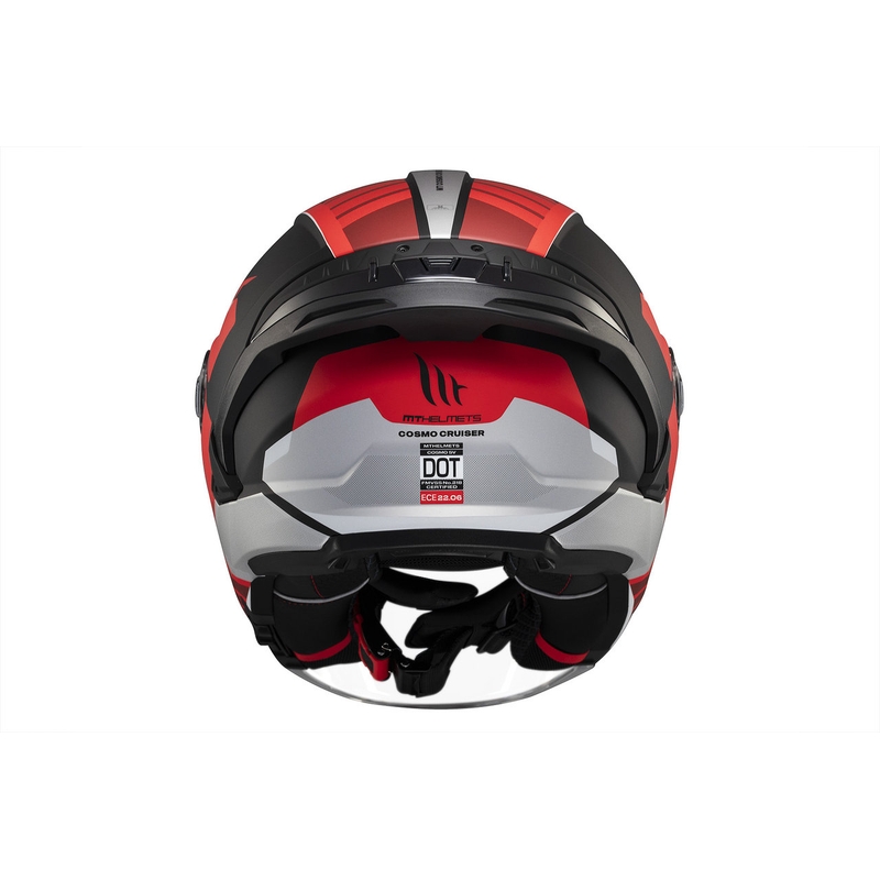 Otvorena kaciga MT Cosmo SV Cruiser mat crveno-crno-siva