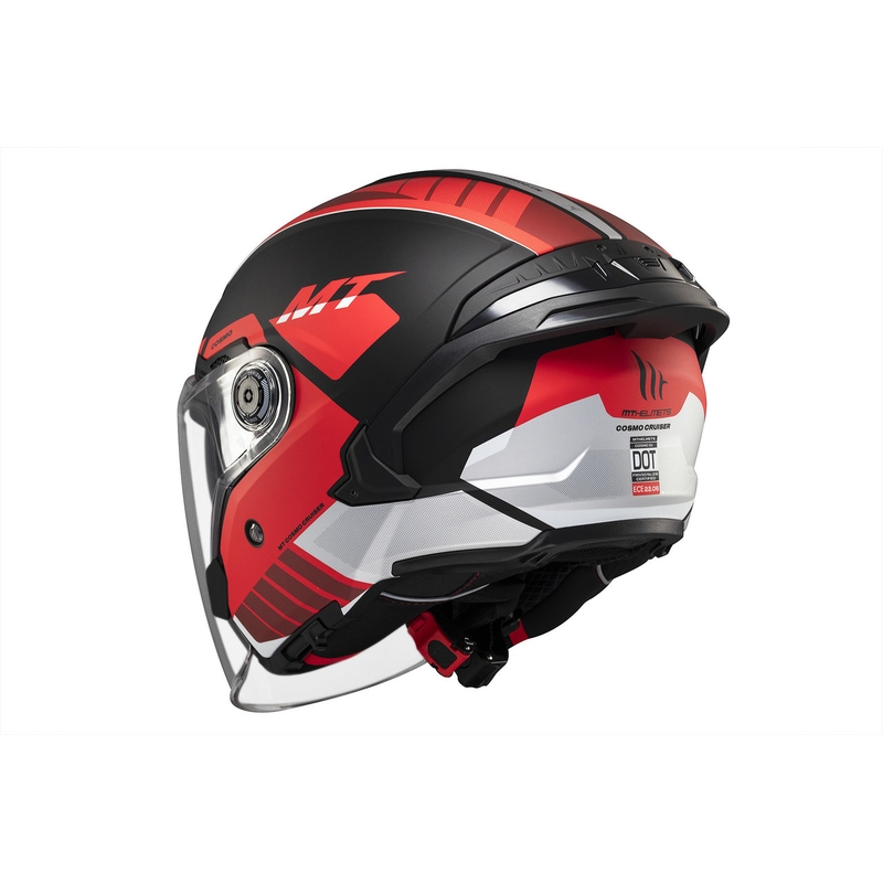 Otvorena kaciga MT Cosmo SV Cruiser mat crveno-crno-siva