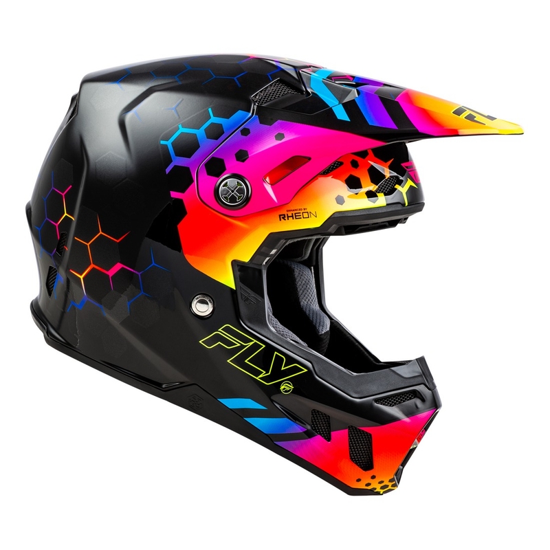 Motocross kaciga FLY Racing Formula CC Tektonic crno-žuto-roza