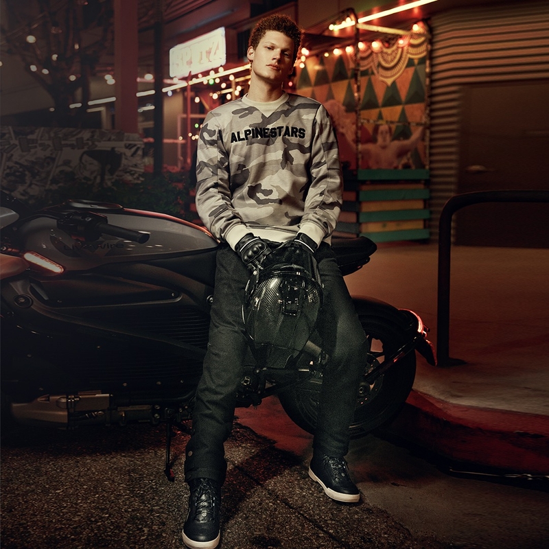 Alpinestars Legit Crew Fleece motociklistička majica s kapuljačom, svijetlo siva