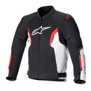 Motociklistička jakna Alpinestars AST AIR TECH-AIR 5 kompatibilna crno-bijela-fluo crvena