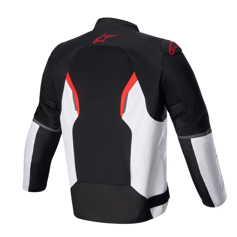 Motociklistička jakna Alpinestars AST AIR TECH-AIR 5 kompatibilna crno-bijela-fluo crvena