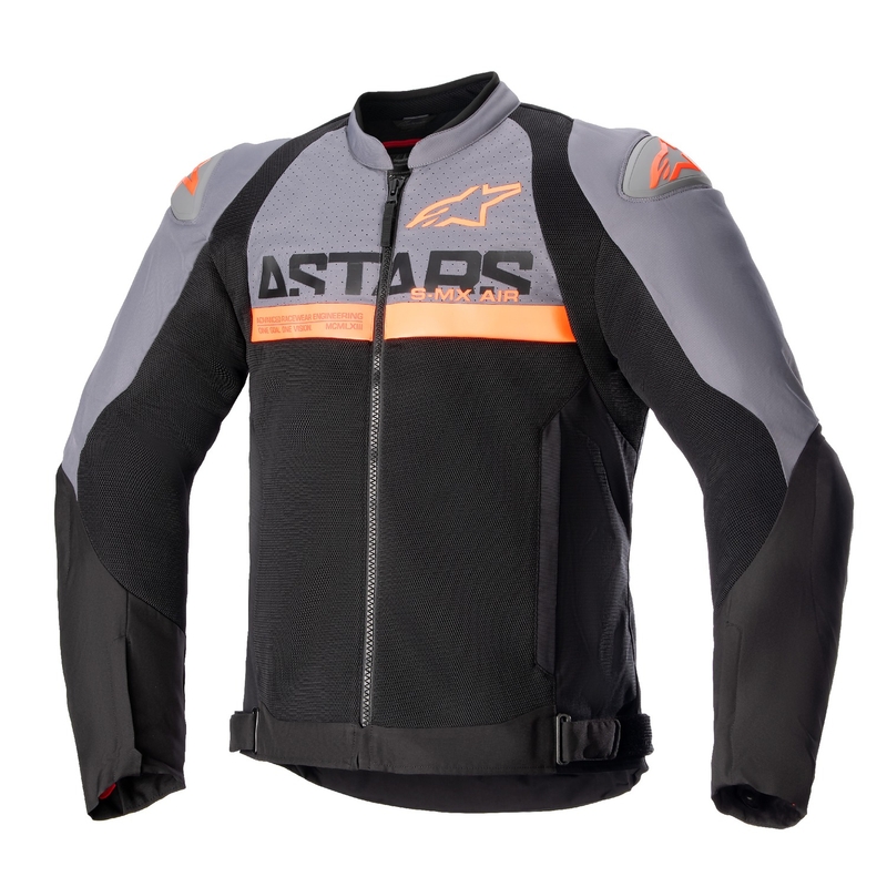 Alpinestars SMX Air motociklistička jakna tamno siva-crna-fluo narančasta