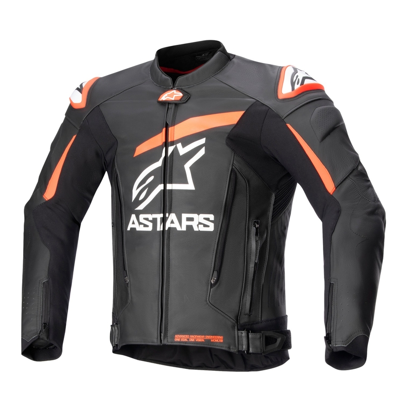 Alpinestars GP PLUS 4 motoristička jakna crno-fluo crveno-bijela