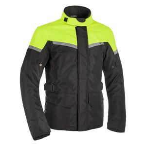 Motociklistička jakna Oxford Spartan Long WP crno-fluo žuta