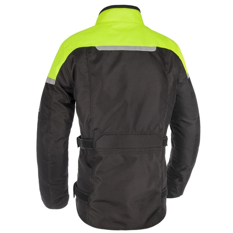 Motociklistička jakna Oxford Spartan Long WP crno-fluo žuta