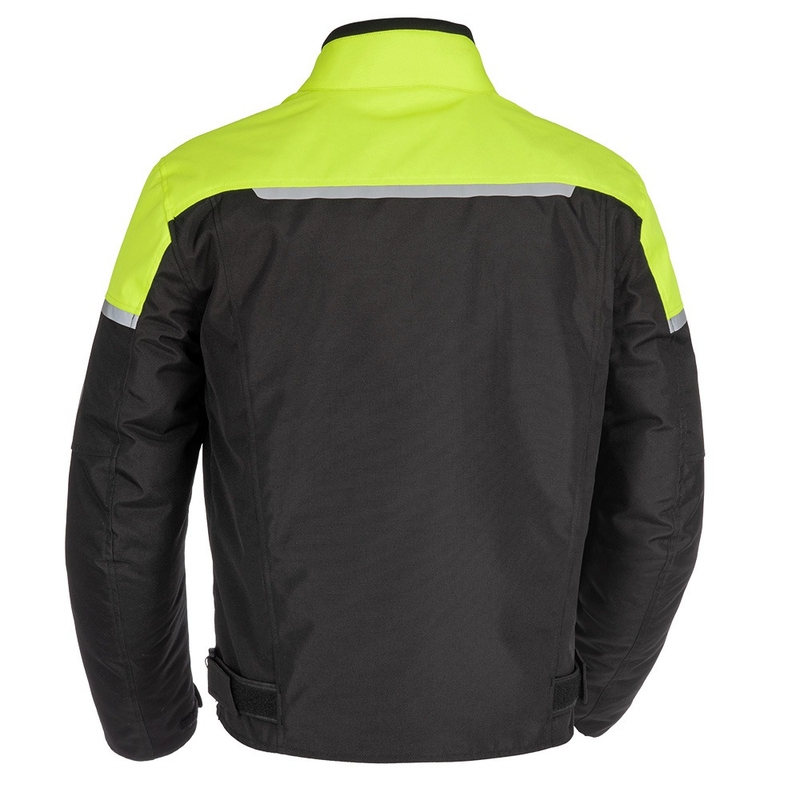 Motociklistička jakna Oxford Spartan Short WP crno-fluo žuta