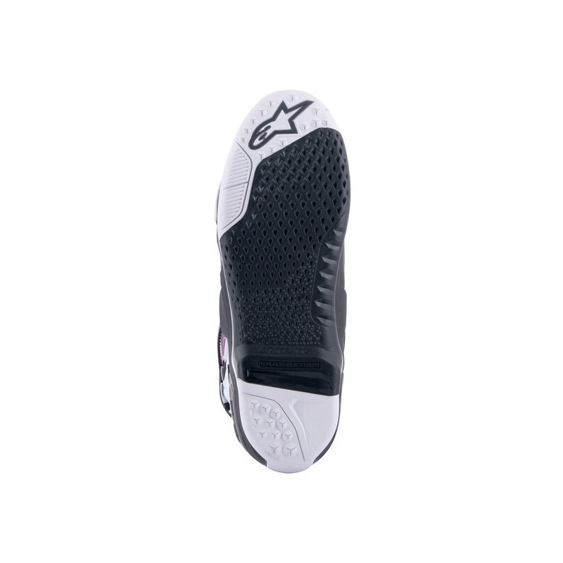 Alpinestars Tech 10 Supervented motociklističke čizme perforirane plavo-ljubičasto-ružičasto-bijelo-sivo-crno