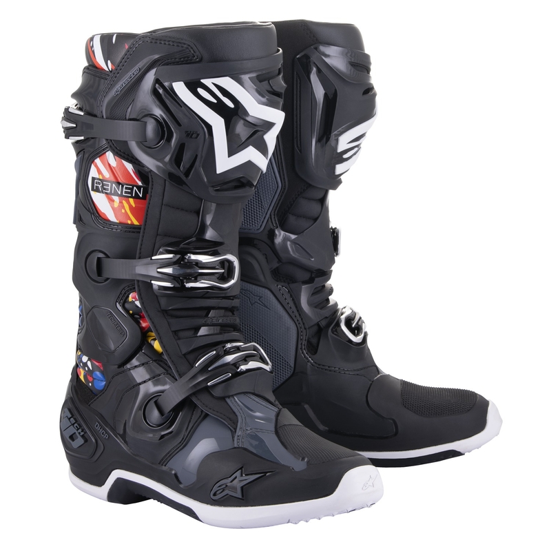 Motorističke čizme Alpinestars Tech 10 Limited Edition Renen crno-sivo-bijelo-višebojno