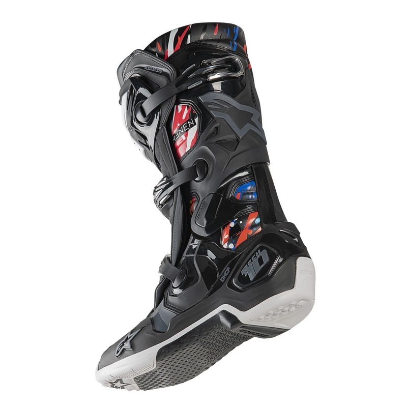 Motorističke čizme Alpinestars Tech 10 Limited Edition Renen crno-sivo-bijelo-višebojno