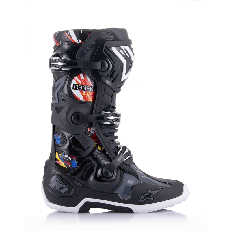 Motorističke čizme Alpinestars Tech 10 Limited Edition Renen crno-sivo-bijelo-višebojno