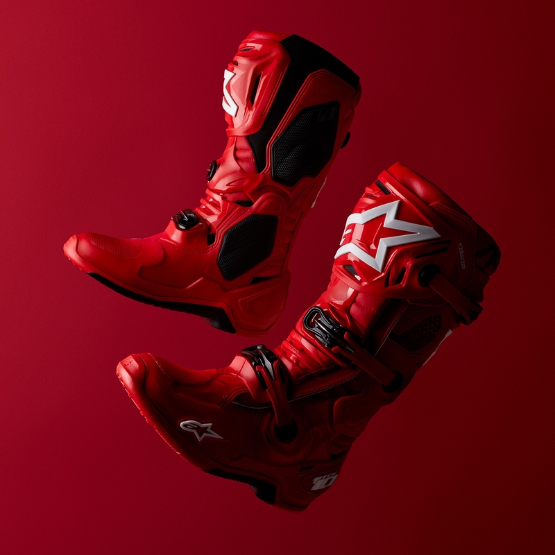 Motorističke čizme Alpinestars Tech 10 crvene