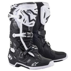Alpinestars Tech 10 motorističke čizme crno-bijele