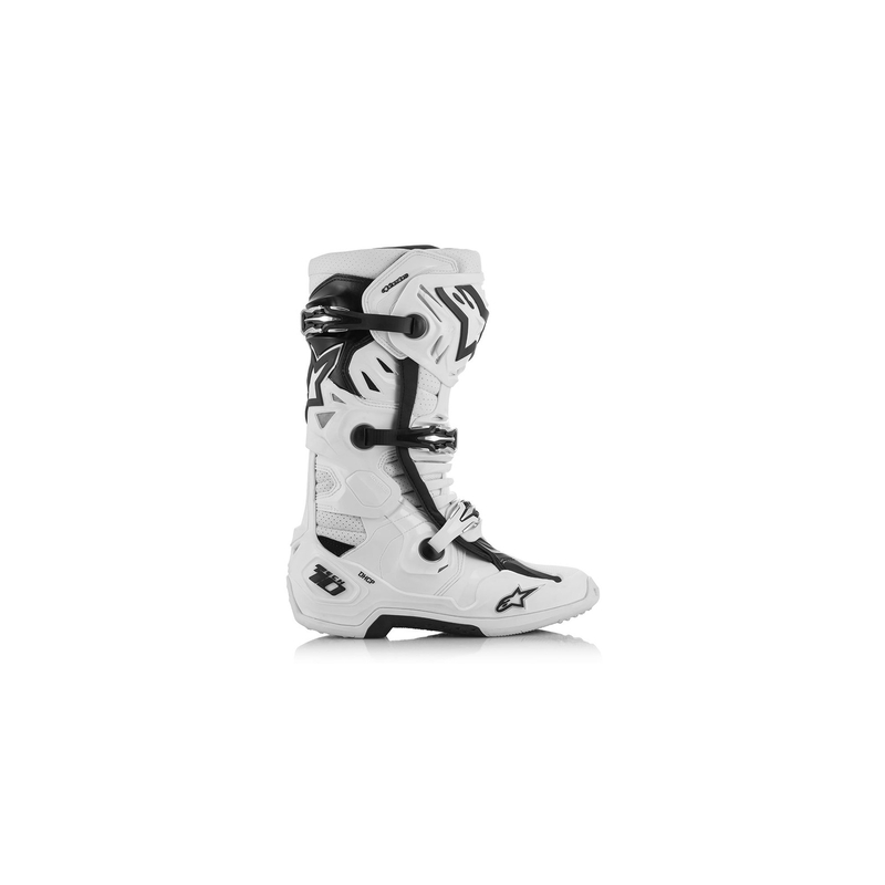 Alpinestars Tech 10 Supervented motociklističke čizme perforirane bijele