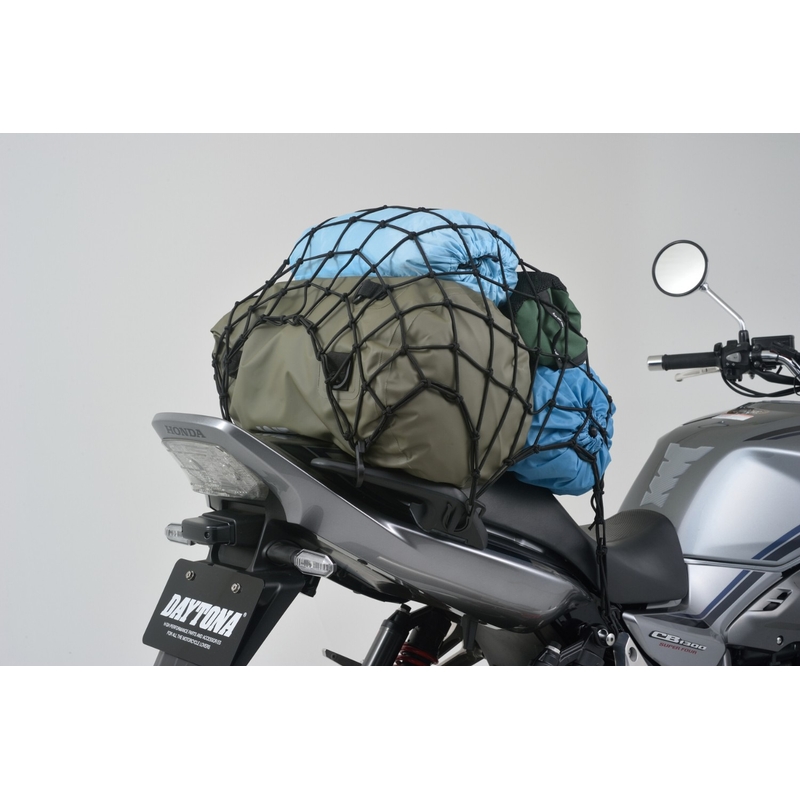 Fleksibilna mreža za prtljagu motocikla s plastičnim kukama Daytona 50 x 50 cm crna