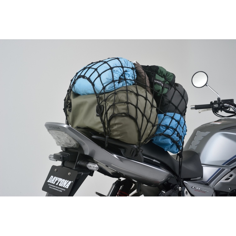 Fleksibilna mreža za prtljagu motocikla s plastičnim kukama Daytona 60 x 60 cm crna