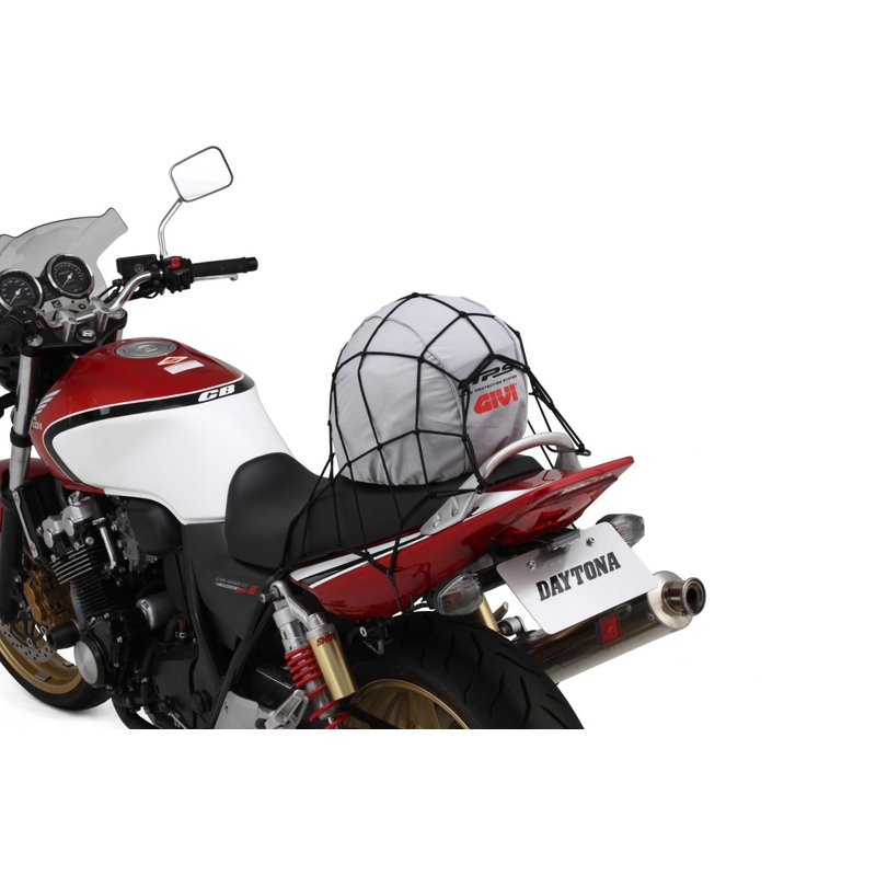 Fleksibilna mreža za prtljagu motocikla s metalnim kukama Daytona 40 x 40 cm crna