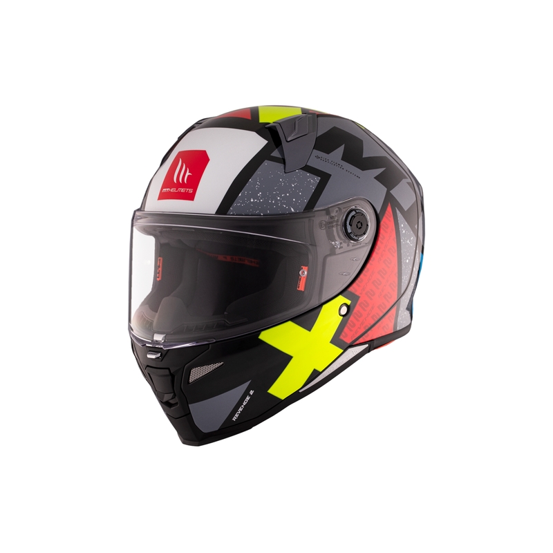 Integralna motociklistička kaciga MT REVENGE 2 S Light CO sjajna crno-crveno-žuta