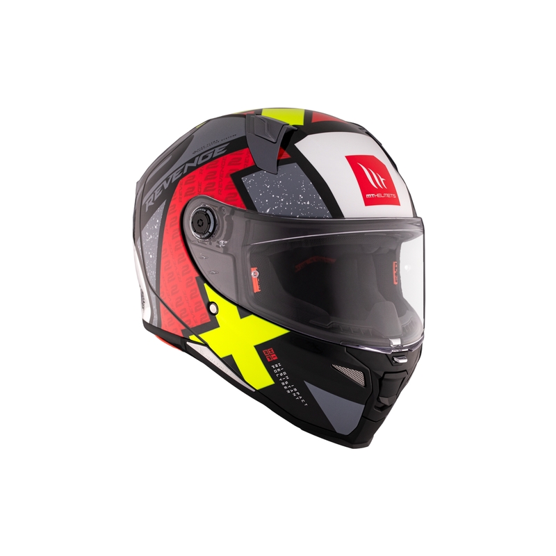 Integralna motociklistička kaciga MT REVENGE 2 S Light CO sjajna crno-crveno-žuta