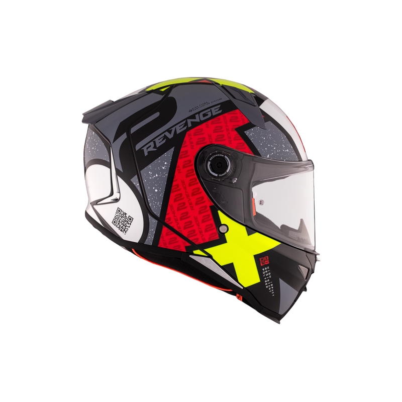 Integralna motociklistička kaciga MT REVENGE 2 S Light CO sjajna crno-crveno-žuta