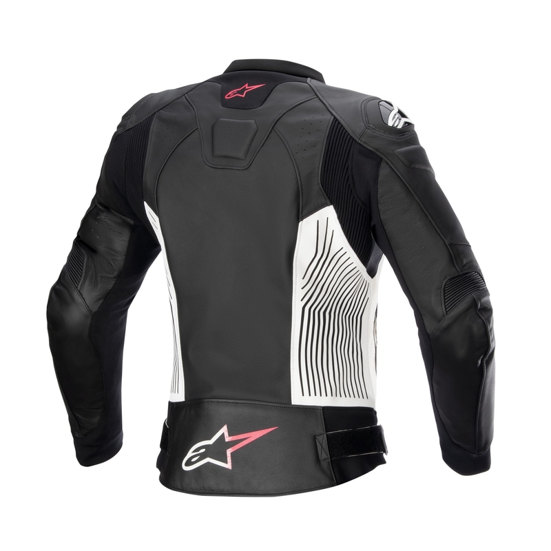 Ženska motoristička jakna Alpinestars GP PLUS 4 crno-bijelo-roza