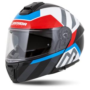 Motociklistička kaciga na preklop Cassida Modulo 2.1 Profil bijela-crna-plava-siva