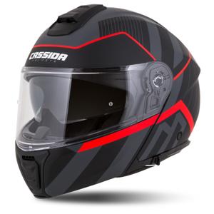 Motociklistička kaciga na preklop Cassida Modulo 2.1 Profile mat crno-sivo-crvena