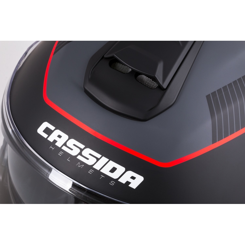 Motociklistička kaciga na preklop Cassida Modulo 2.1 Profile mat crno-sivo-crvena