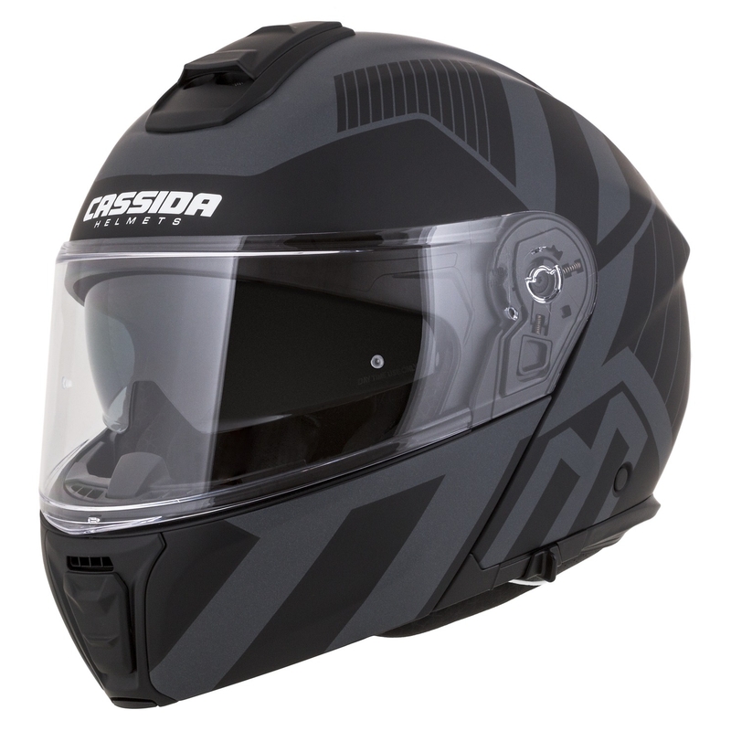 Preklopna motociklistička kaciga Cassida Modulo 2.1 Profile Vision mat crno-siva reflektirajuća