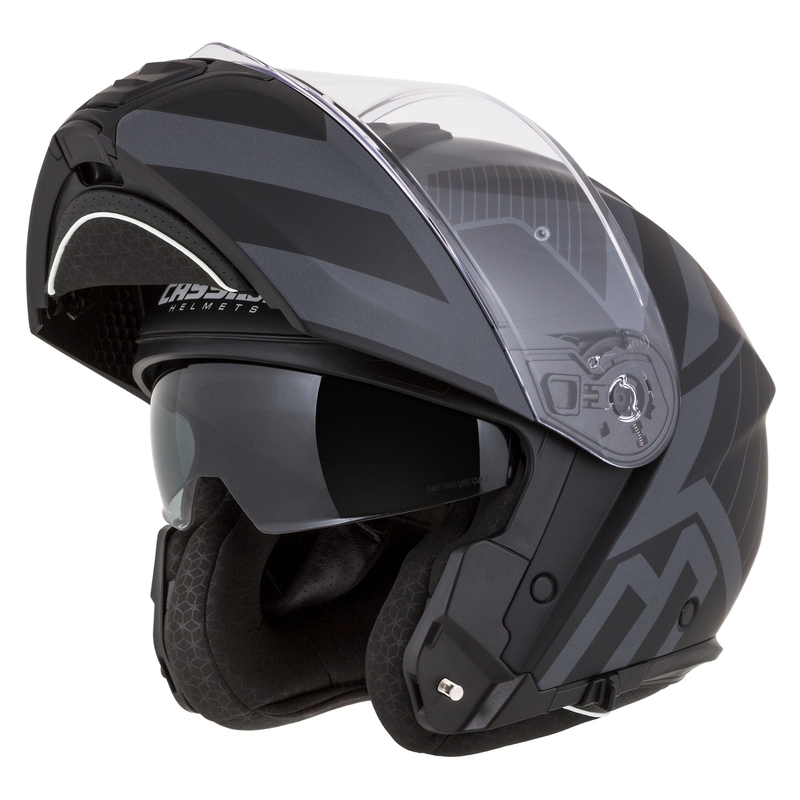 Preklopna motociklistička kaciga Cassida Modulo 2.1 Profile Vision mat crno-siva reflektirajuća